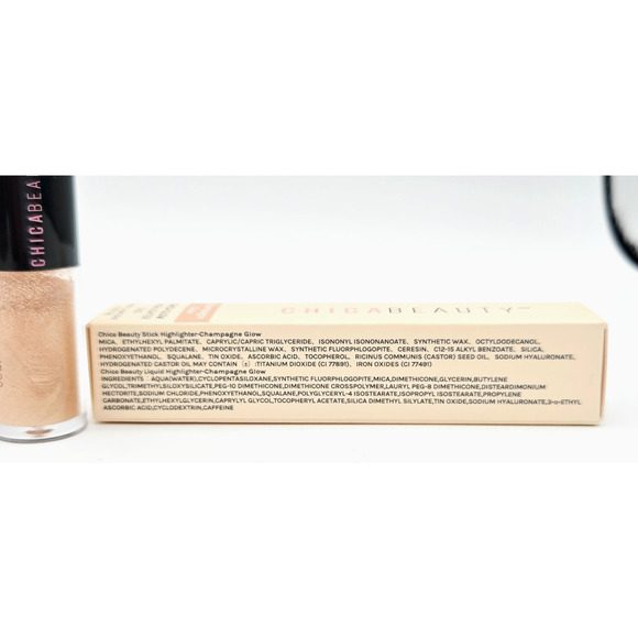 HUDA BEAUTY Glowish Multidew Skin Tint 04 Med & ChicaBeauty Glow Highlighter Duo - Picture 4 of 8
